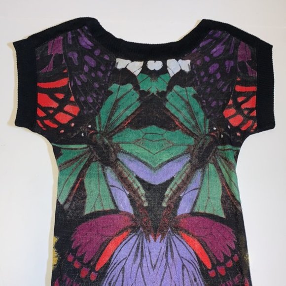 Desigual Charcoal Butterfly Dress - Women’s Size Small - Picture 4 of 11
